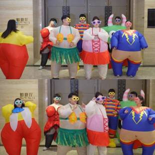 串烧舞蹈服装搞怪跳舞充气服年会演出服卡通表演道具衣服成人男女