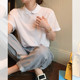 别致打底衬衫 洋气减龄娃娃领白色短袖 时尚 新款 t恤女上衣2025夏季