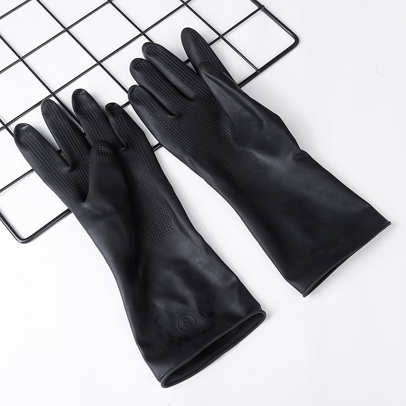 护加厚高弹性胶皮烫染美发染发专用手套专业耐用理发店手套护手套