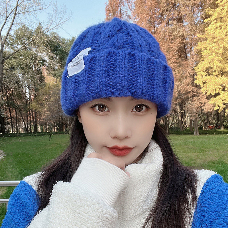 克莱因蓝毛线帽子女秋冬新款百搭针织帽大头围ins显脸小包头帽男,服饰配件/皮带/帽子/围巾,帽子,淘宝优惠券,粉丝福利购,淘宝优惠卷