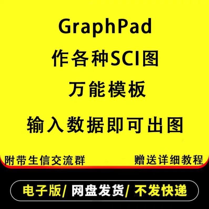 GraphPad绘图各种SCI科研图数据代码分析万能模板素材