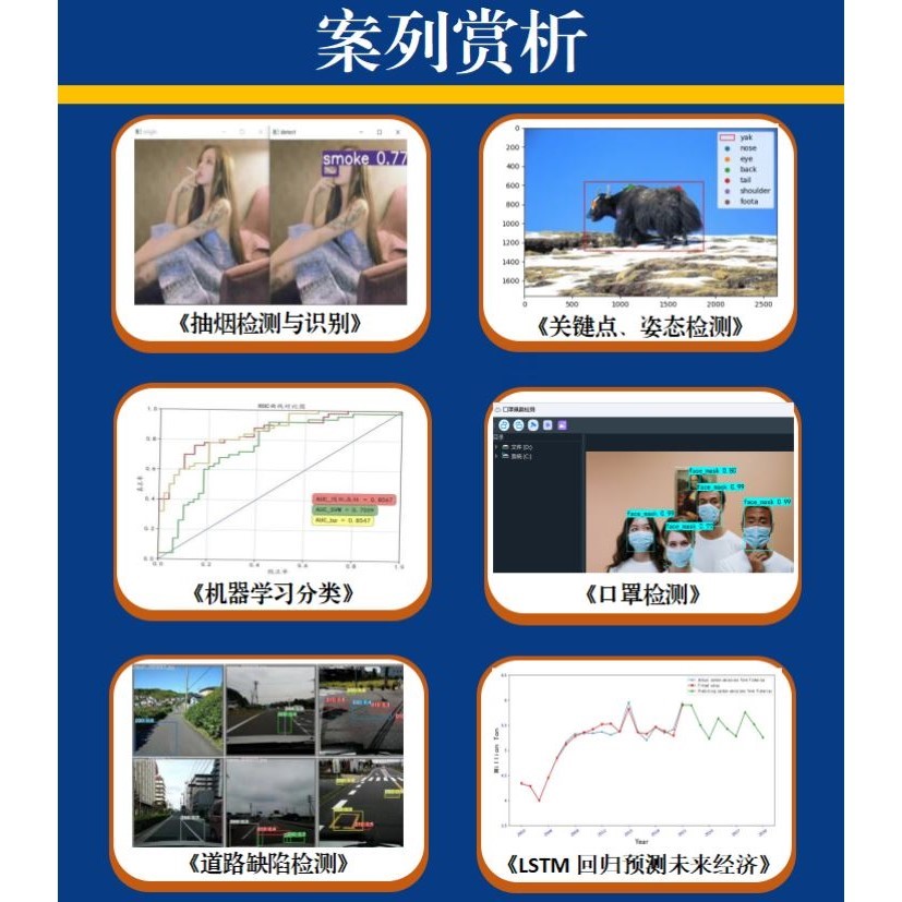 Python机器学习深度学习yolo目标检测opencv图像处理姿态估计调试