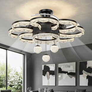 2026新款风扇灯客厅吊灯电扇一体灯具餐厅吊扇灯全屋套餐灯具组合