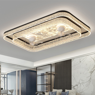 客厅吸顶灯风扇灯2026新款意式风现代极简照明风扇一体灯全屋灯具