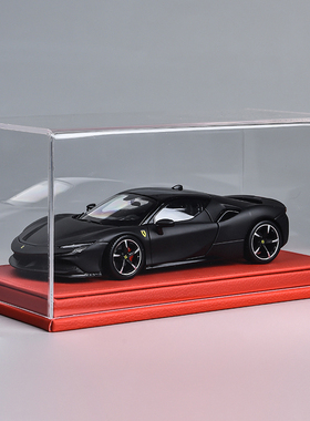 法拉利SF90汽车模型仿真合金车模收藏摆件生日礼物电视柜摆件装饰