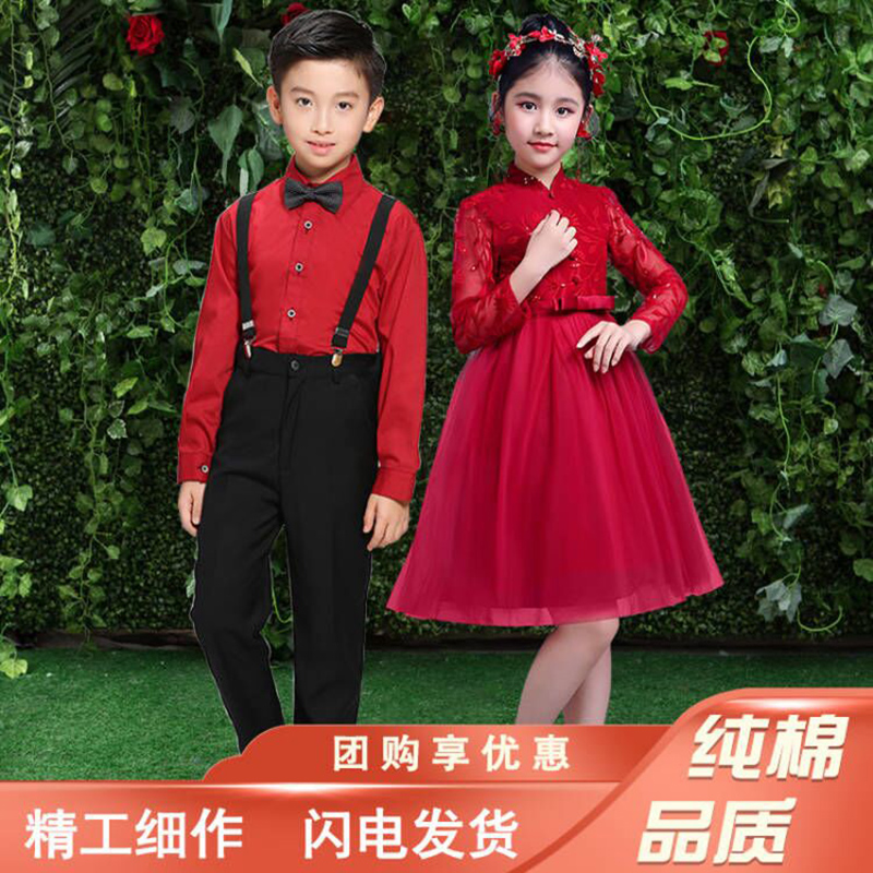公主裙女童礼服演出服国学朗诵