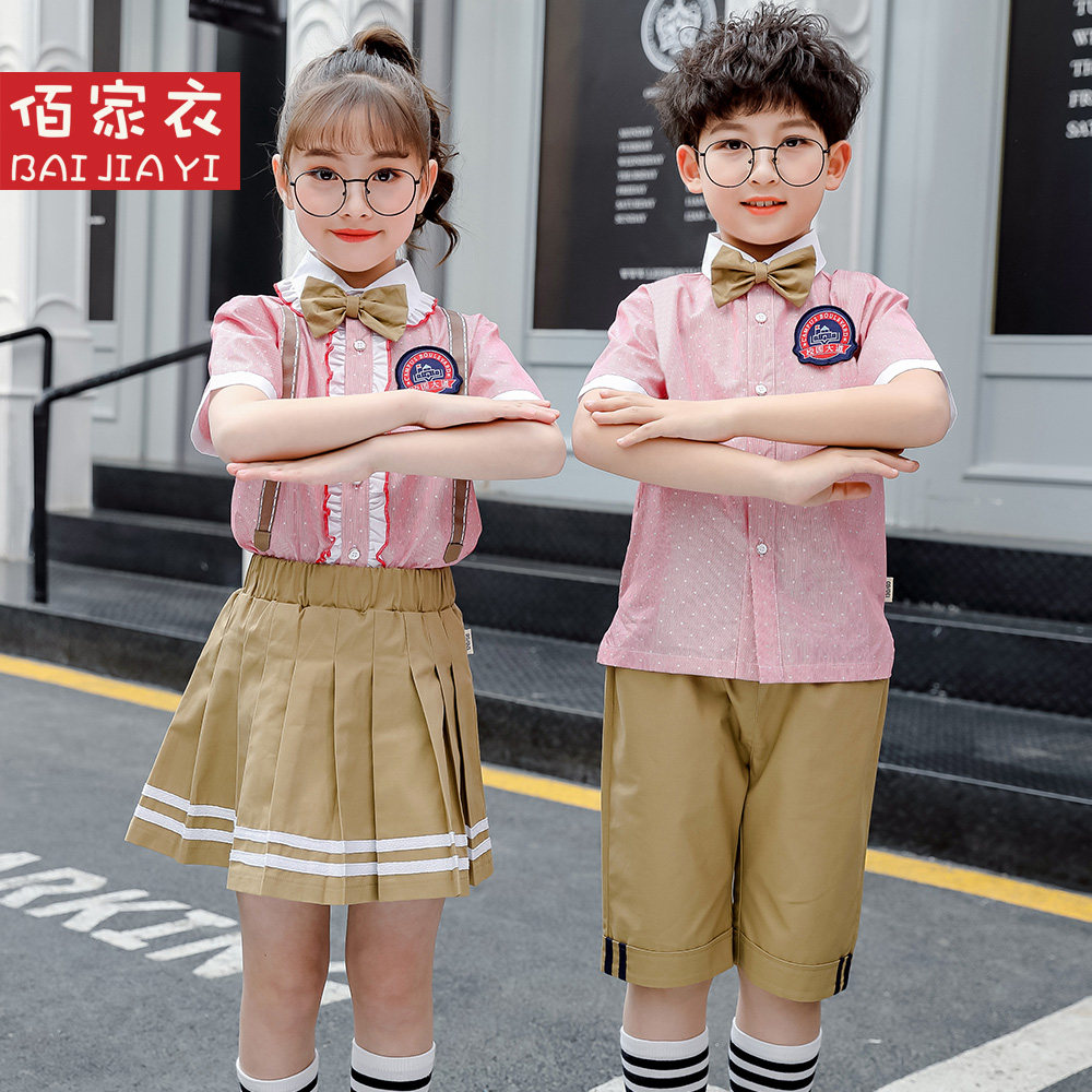 夏季幼儿园服毕业班服六一儿童合唱演出服英伦风学生校服套装2109