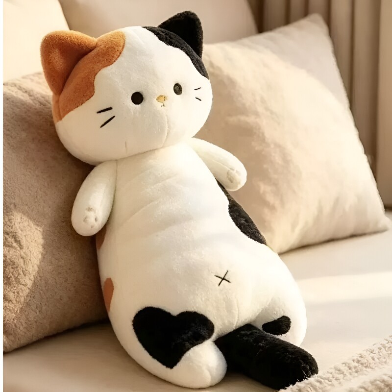 日本猫咪柔软抱枕日式卡通毛绒可爱卧室沙发靠垫送女生节日礼物