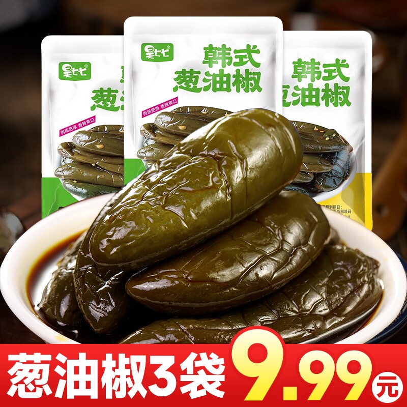 韩式延边朝鲜族泡菜下饭菜葱油辣椒椒酱腌酱菜超辣腌制辣椒昊七七