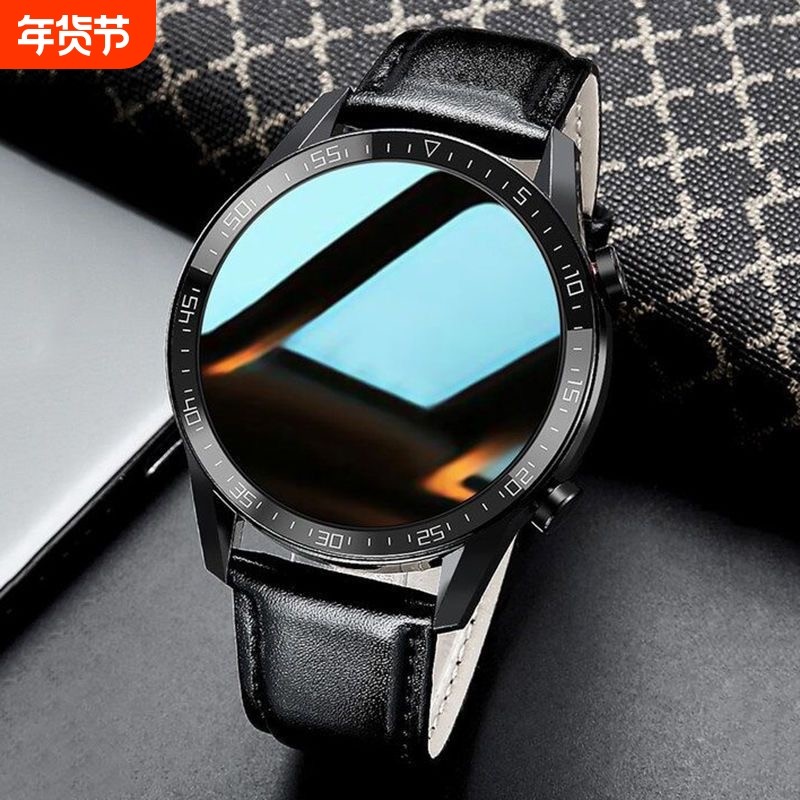 【多种运动监测】酷雍圆屏智能手表蓝牙通话测心率防水接打电话男