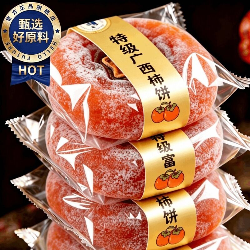广西流心柿饼官方旗舰店独立包装桂林吊柿子爆浆年货整箱当季新鲜