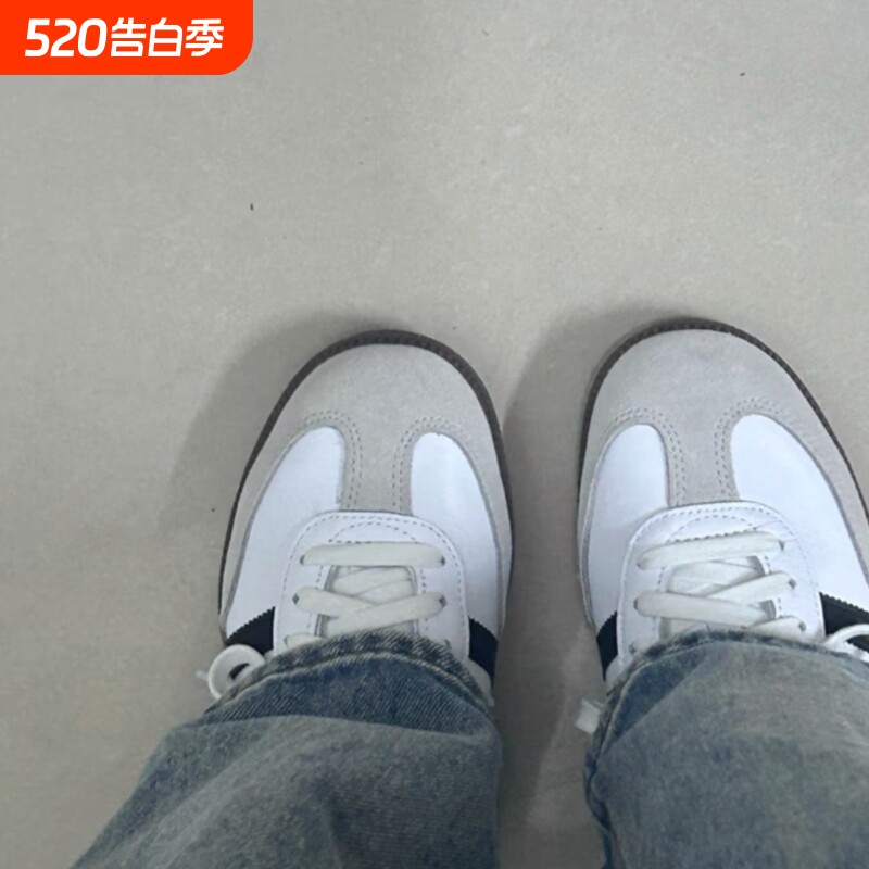经典桑巴德训鞋T头鞋男女运动鞋低帮休闲板鞋情侣阿甘小白鞋新款