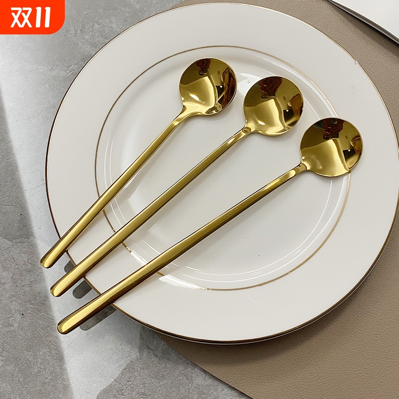 304不锈钢咖啡搅拌勺17cm长柄