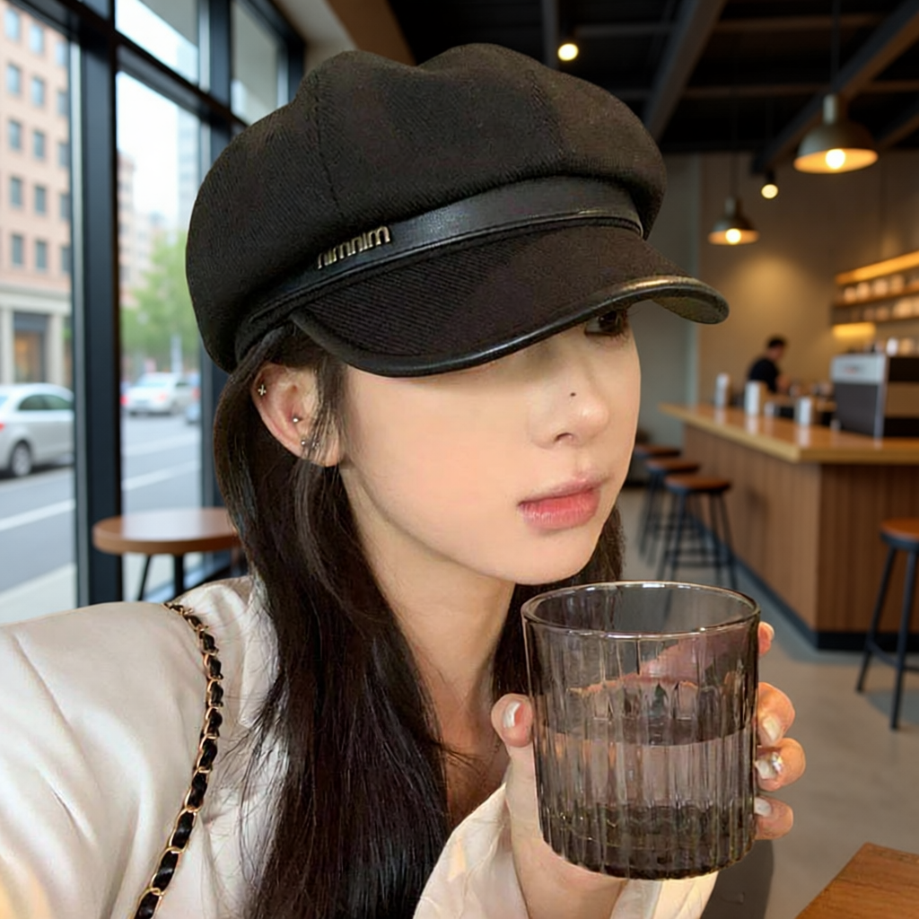 英伦风PU皮檐帽|超9000次加购