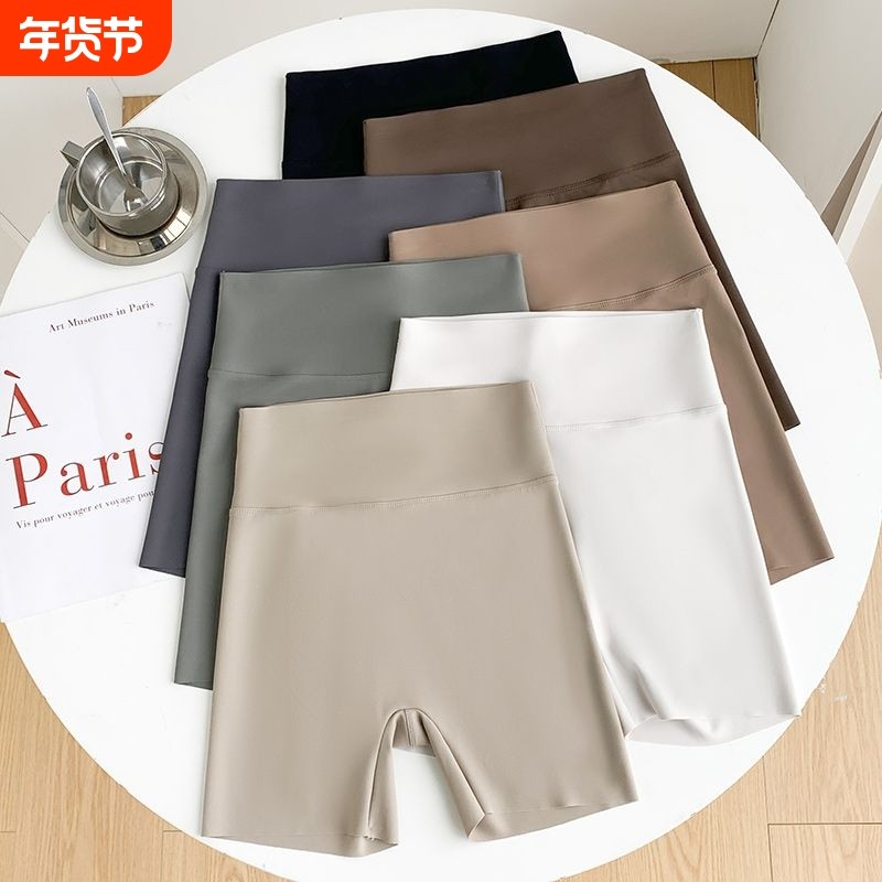 三分鲨鱼裤夏季女外穿安全裤短裤收腹提臀瑜伽加绒内穿黑色健身