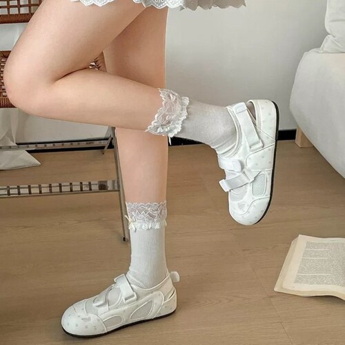 意尔康心选韩版高颜值板鞋女2026夏季新款透气百搭学生凉鞋魔术贴
