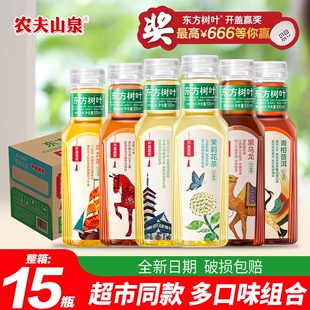 农夫山泉东方树叶茉莉花茶500ml*15瓶整箱乌龙茶红青柑普洱茶饮料