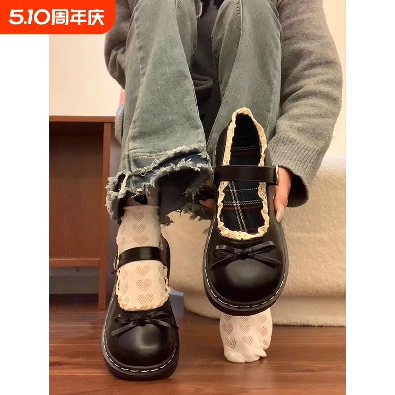 春季圆头Lolita小皮鞋女2026新款英伦风日系平底玛丽珍单鞋