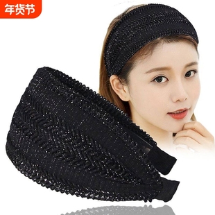 宽边遮白发发箍妈妈头饰时尚洋气带齿压发发卡发带女碎发不勒头