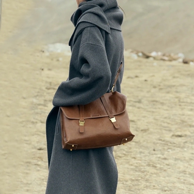 song公文包无性别植鞣皮双肩包大容量手提包斜挎单肩包通勤托特包