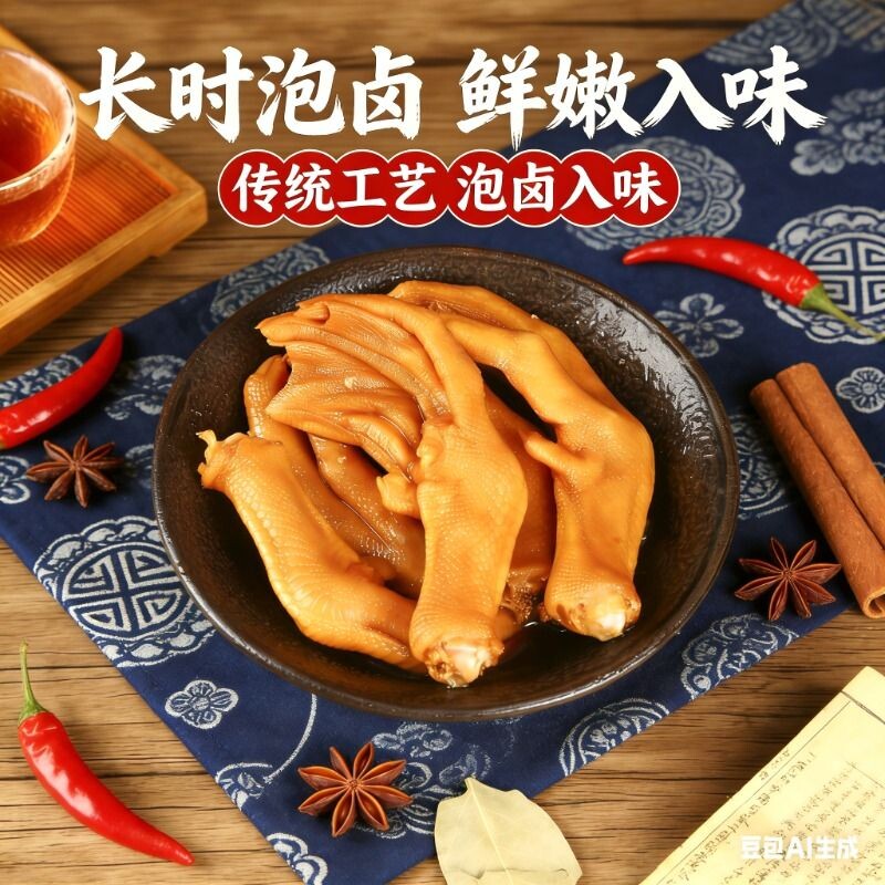 亿食汇龙岩泡鸭爪独立装香辣味清香味鸭爪鸭掌卤制工艺带汤泡鸭爪