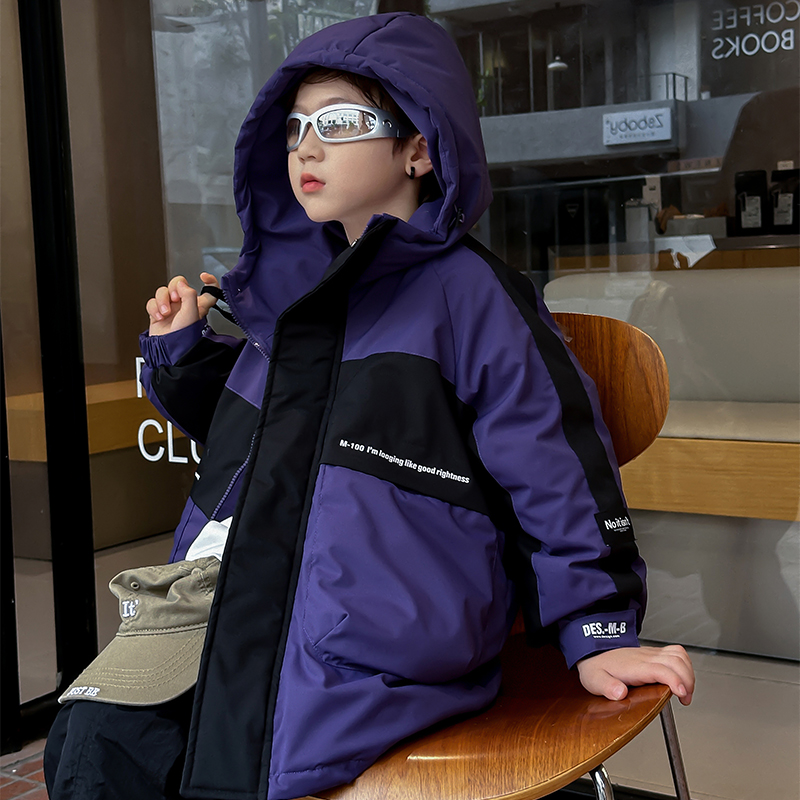 中长款常规款拼色冲锋衣