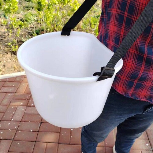 人工肩背便携式撒肥神器背式摘果摘菜种子饲料施肥肥料塑料桶加厚