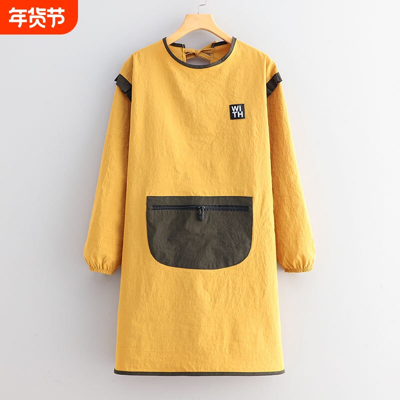 长袖围裙2025网红新款防水防油女家用厨房做饭罩衣餐饮专用工作服