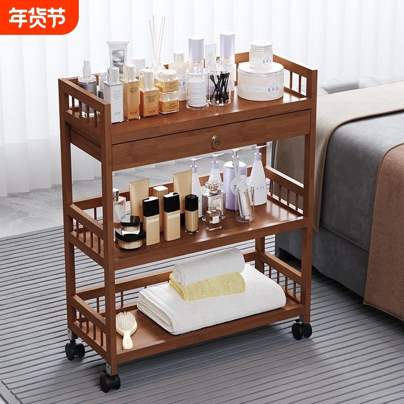 美容院专用美容推车小推车移动置物架仪器家用工具车楠竹多功能