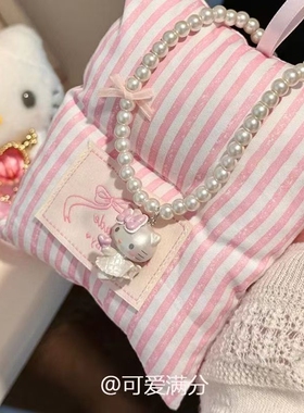 「少女日记」甜美风可爱小猫串珠项链时尚高颜值学生党串珠锁骨链