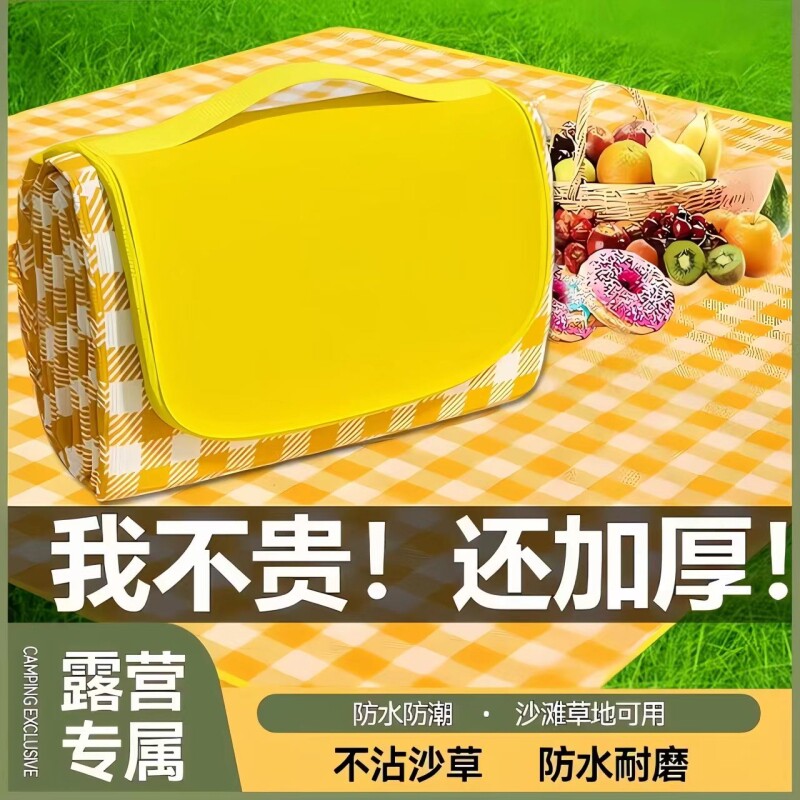 户外野餐垫防潮垫子加厚野外露营地垫实外防水布便携帐篷草坪垫子