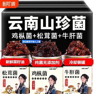 云南特产油鸡枞菌松茸菌牛肝菌即食香辣小吃香菇酱下饭菜拌饭拌面