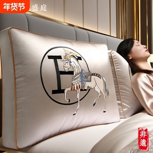 床头靠背垫2026马年抱枕床上软包靠垫大号梯形靠枕高级感靠包腰靠