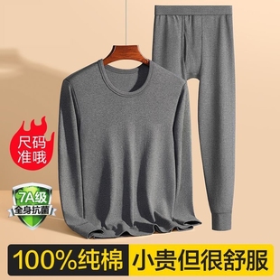 男士纯棉秋衣秋裤套装线衣线裤保暖内衣中老年棉毛衫贴身薄款