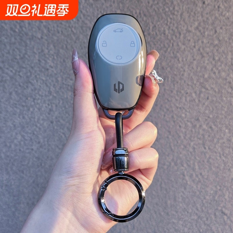 零跑T03钥匙套透明保护外壳21/22款C11扣全包透黑汽车用品