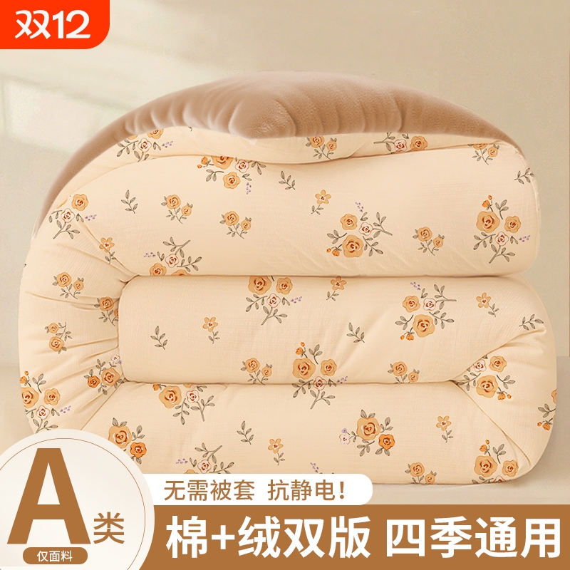 速热抗静电冬被！加厚保暖绒被