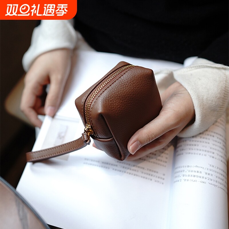 新款钥匙包手拎复古文艺耳机口红钥匙硬币收纳卡包便携拉链零钱包