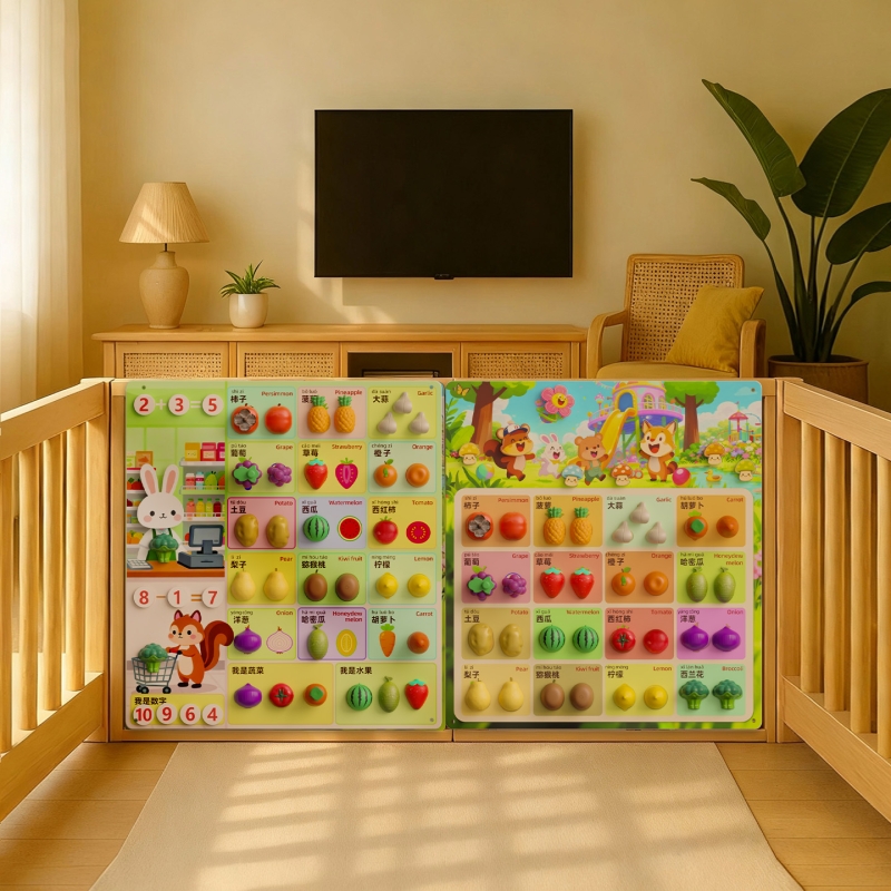 毛毡板忙碌板宝宝玩具水果切切乐