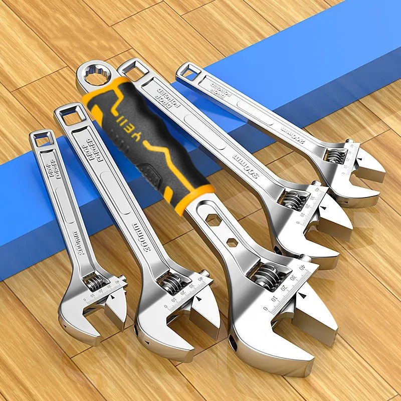 日式活扳手工具大全卫浴多功能万用大开口扳子两用扳手水管工业级