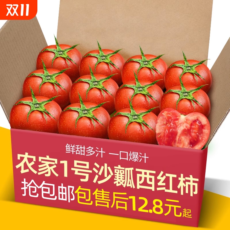 现摘1号新鲜自然熟沙瓤番茄9斤