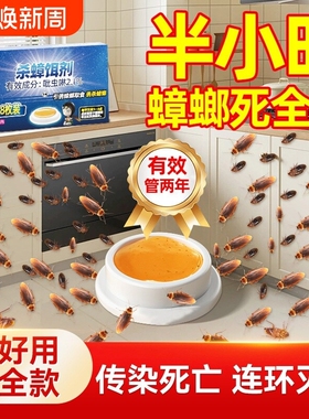 灭蟑螂药家用无毒全窝端正品贴墙强效第一名虫卵双杀胶饵厨房室内