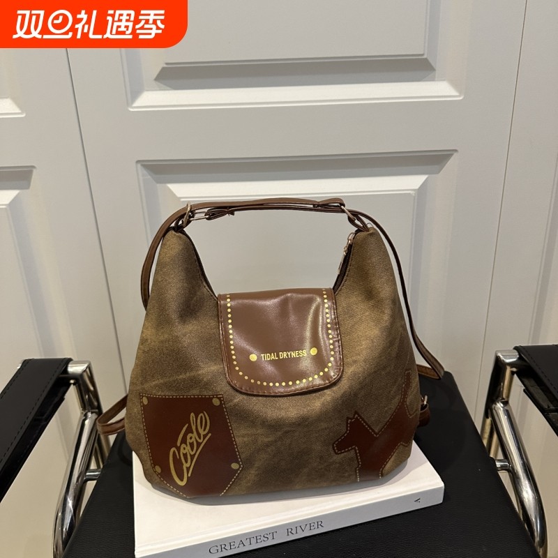 金玉鸟潮流洋气托特包个性简约大容量双肩包休闲质感通勤单肩包