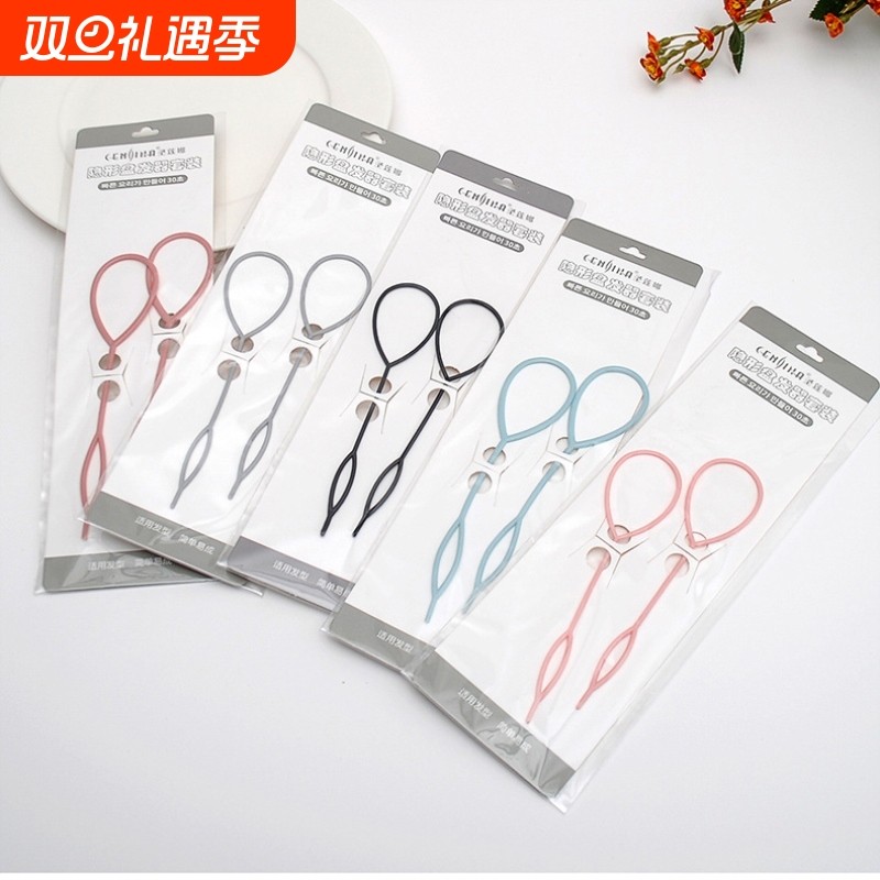 儿童盘发拉发针软穿发器小孩掏发器编发神器小女孩扎头发造型发型