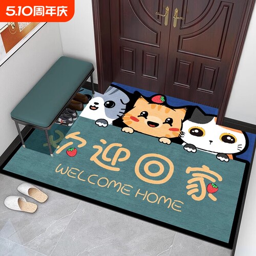地垫入户门垫进门口脚垫卫生间吸水防滑垫子家用硅藻泥回家欢迎