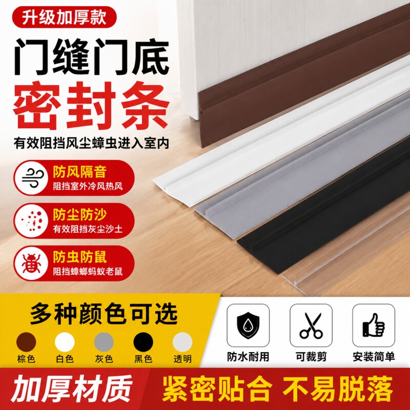 【隔音防虫】门底门缝密封胶条图片