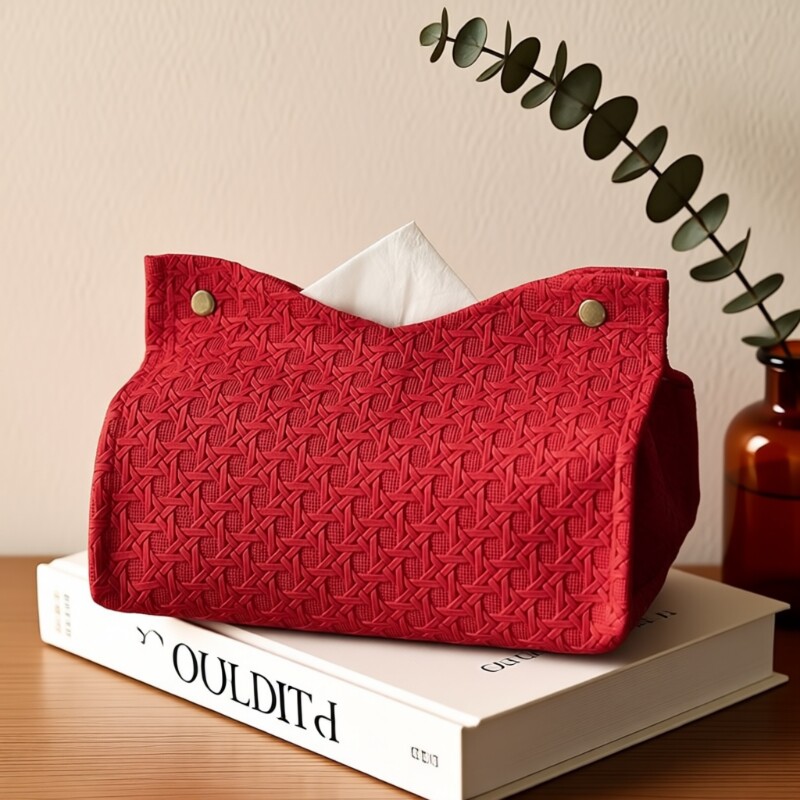 2026红色客厅感抽纸盒餐巾纸收纳盒高级感纸巾盒轻奢风床头办公室