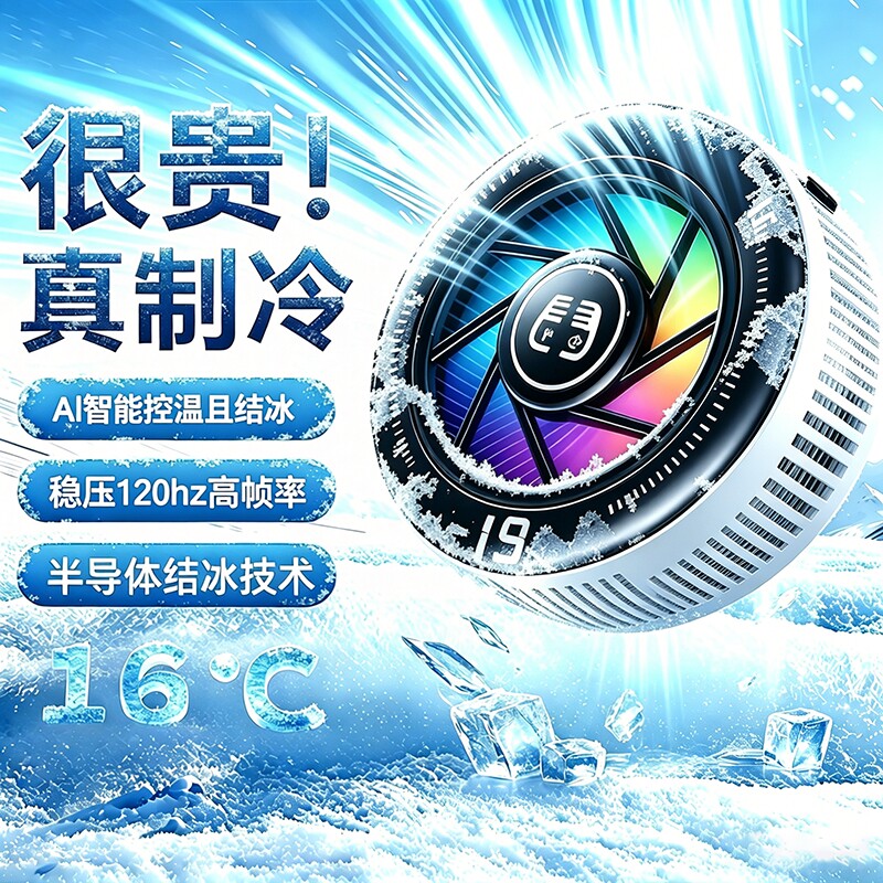 【2026年新爆款】散热器6Pro磁吸半导体制冷手机电竞游戏降温适用苹果iPhone17三角洲无畏契约王者和平精英