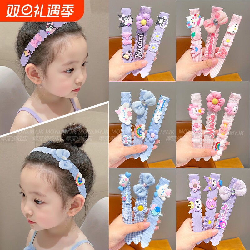 新款刘海贴儿童发带碎发魔术贴整理神器卡通可爱宝宝发箍女童发饰