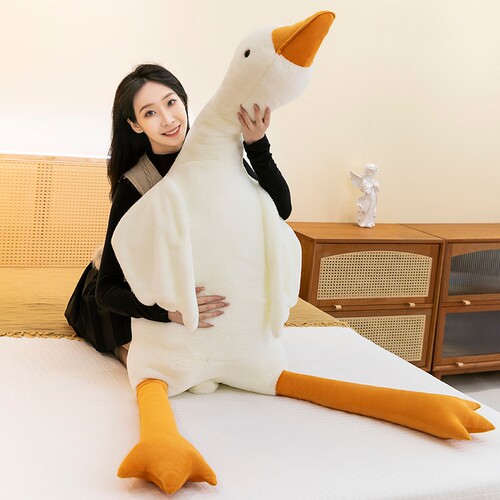 大白鹅抱枕毛绒玩具大鹅公仔布娃娃夹腿睡觉玩偶生日礼物女生迷你