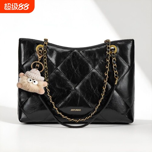 伊布古奇包包女式2025新款斜挎包链条腋下包女单肩包大容量金属